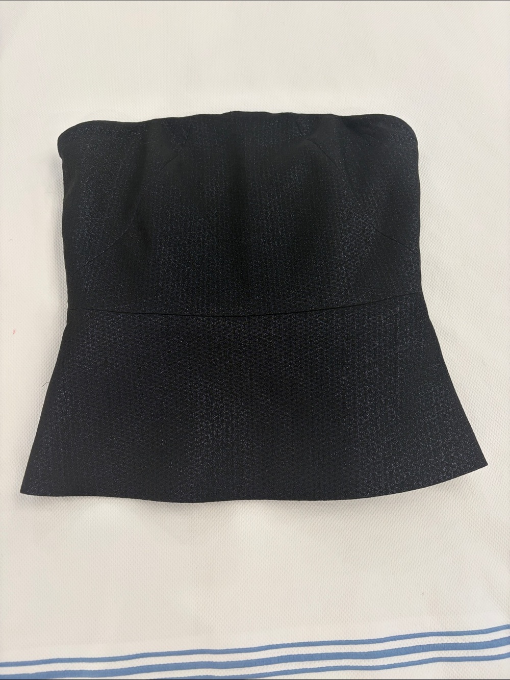 Ramy Brook Black Strapless Peplum Top